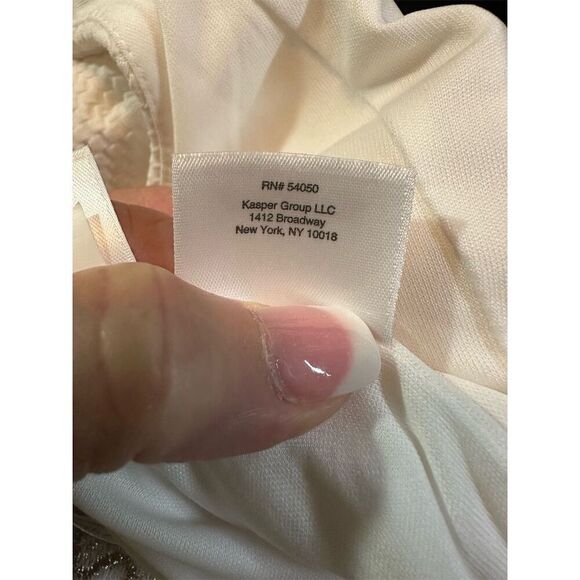 Pappagallo White Gold Embroidered Sleeveless Shift Dress One Size - Picture 12 of 12